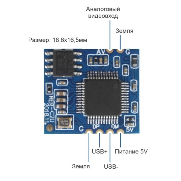 Аналоговый видеомодуль CVBS к USB